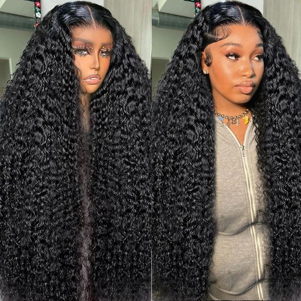 Water Curly 13x4 13x6 Lace Frontal Human Hair Perücken 250 % 40 Zoll Loose Deep Wave 5x5 Glueless Wig Ready to Wear für Women180 %