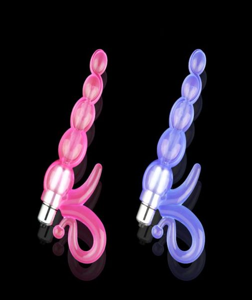 Perline anali vibranti Impermeabile sicuro Silicone G Spot Anal Butt Plug Giocattolo adulto Plug anale Masturbazione Prodotti del sesso per adulti Vibrator4176460