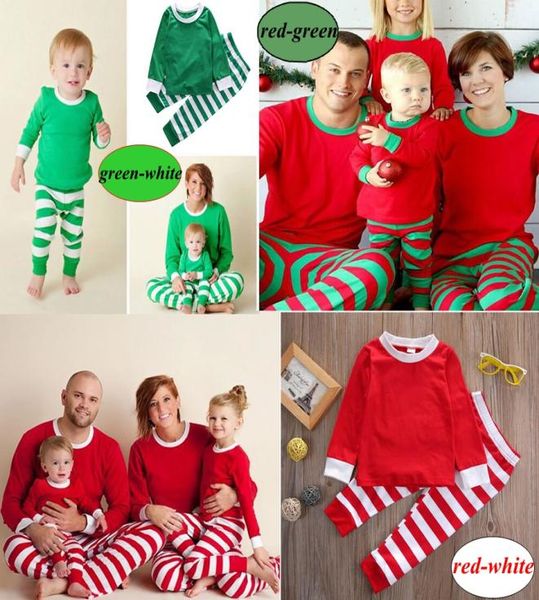 2020 Weihnachten Kinder Erwachsene Familie Passende Weihnachten Hirsch Gestreifte Pyjamas Nachtwäsche Nachtwäsche Pyjamas Bedgown Schlafmantel Nachthemd 3 Farben c4943054