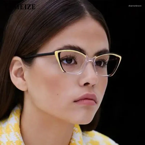 Sonnenbrille Anti Blaues Licht Linsen Mode Cat Eye Rahmen Für Frauen Männer Luxus Designer Transparente Optische Brillen Computer Oculos