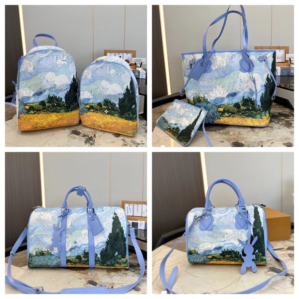 Borsa firmata Borsa Zaino Borsone unisex Borsone Borse a tracolla Van Gogh Pittura a olio Coppie Totes Borse di lusso Zaino da donna di marca