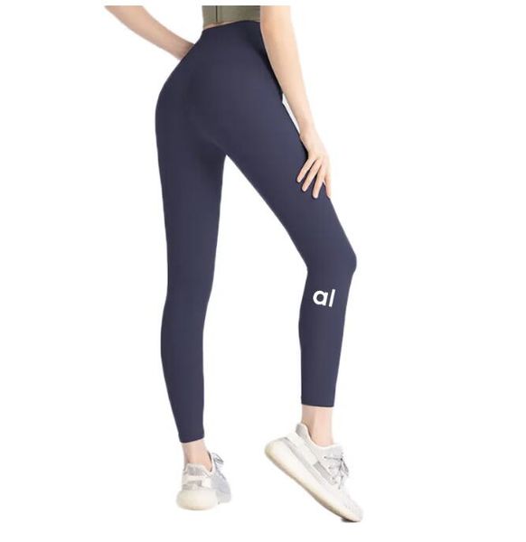 Tessuto in lycra Leggings tinta unita Pantaloni da yoga da donna Vita alta Sport Abbigliamento da palestra Leggings Elastic Fitness Lady Pantaloni sportivi da esterno Leggings #678