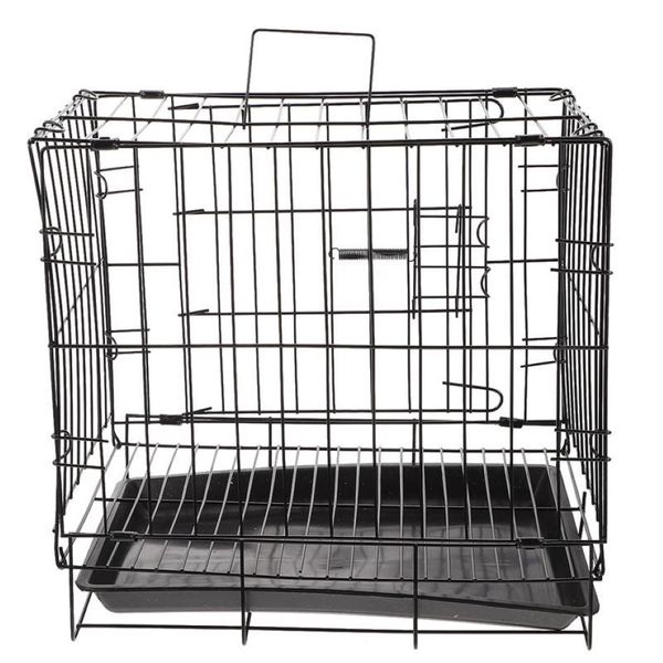 Canis Canetas 1 Conjunto Dobrável Canil Canil Ferro Fio Pet Crate Prático Abrigo Supplies292H