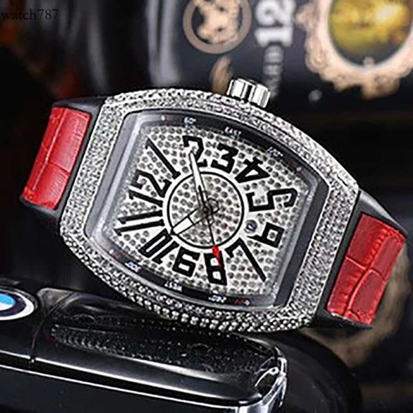 Doukuai Man Ying Pin Buckle Fashion Wine Bucket Orologio da uomo con diamanti pieni