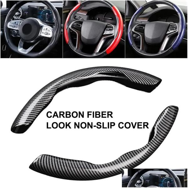 Coprivolanti 1 paio Booster volante per auto Er Fibra di carbonio Look Accessori decorativi interni antiscivolo per Deco Drop Del Dheux