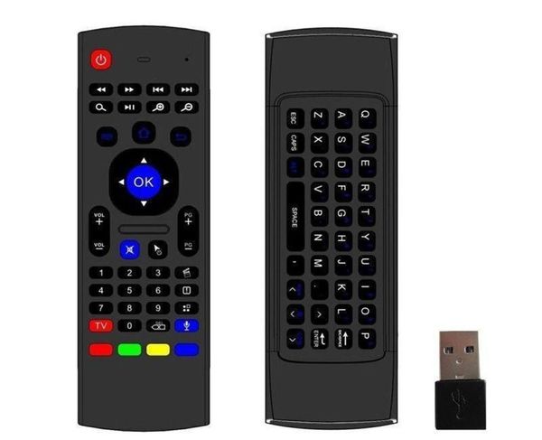 Mx3 24ghz teclado sem fio ar mouse controle remoto somatossensorial ir aprendizagem 6 eixos para mx3 mxq m8s s905 stb android tv box1078319