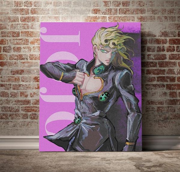 Картина на холсте Джорно Джованна Wall Art HD Jojo S Bizarre Printing Poster Аниме Роль Домашний декор Современная модульная спальня Pictures7833690