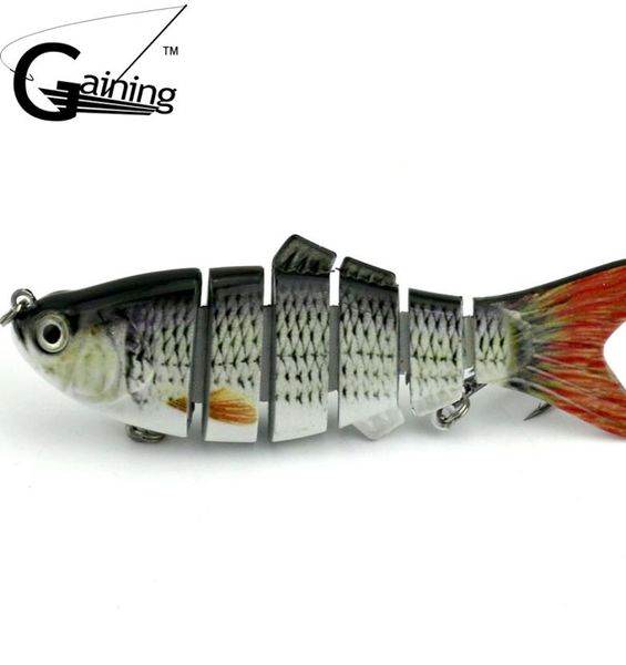 Novo 2016 2pclot Proberos 6 Seções Isca De Pesca 10cm4quot 70oz20g Swimbait Pesca Isca Dura Boa Qualidade Gancho De Pesca Tackl3161657