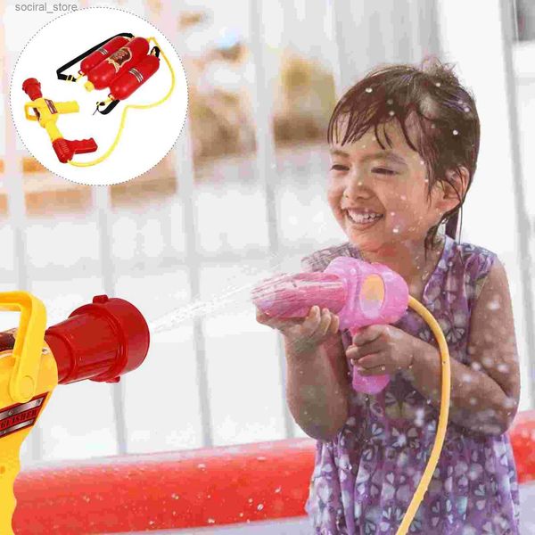 Pistola Giocattoli Vigile del fuoco Estintore Pistola ad acqua Zaino Giocattolo Pistola ad acqua Bambini Giocattoli da esterno Bambini Pompiere Giochi di ruolo Giochi da biliardo L240311