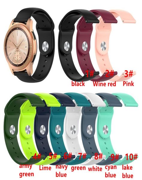 Cinturino in silicone 18mm 20mm 22mm per Samsung Galaxy Watch 46mm 42mm Active 2 Strap Gear S3 Bracciale sportivo in silicone Huawei GT Xiaom1563218