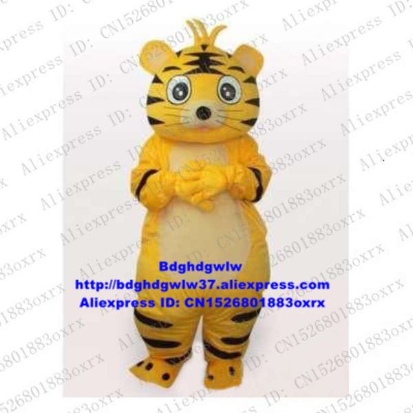 Maskottchen-Kostüme, gelbes Tiger-Maskottchen-Kostüm, für Erwachsene, Zeichentrickfigur, Outfit, Anzug, jemand im Marktplatz, Hypermarkt, Zx1513