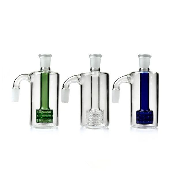 Neue Aschefänger Shishas 14,4 mm 18,8 mm 45 Grad 90 Grad Matrix Perc Glas Aschefänger Bubbler