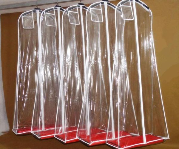 Saco de pó de PVC transparente para vestido Outros favores de casamento Bolsas de vestido de festa de baile 16058 cm Acessório de noiva Capa de vestuário Trav9081450