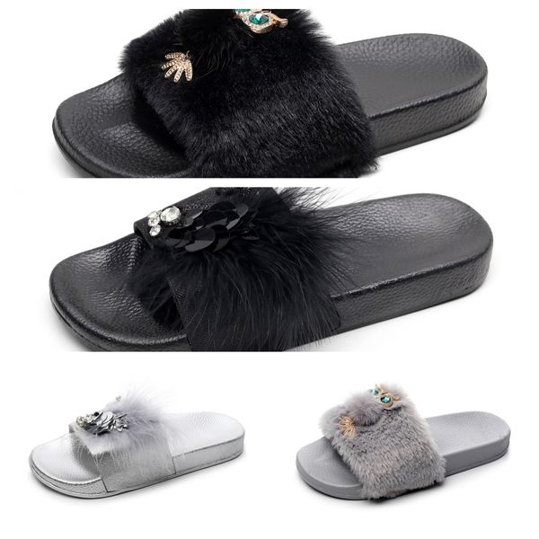 Designer Slippers Slider Mens feminino Sandália Sandália Slapper damas Flips Flop White Black Blue Slide Shoes Gai Pink