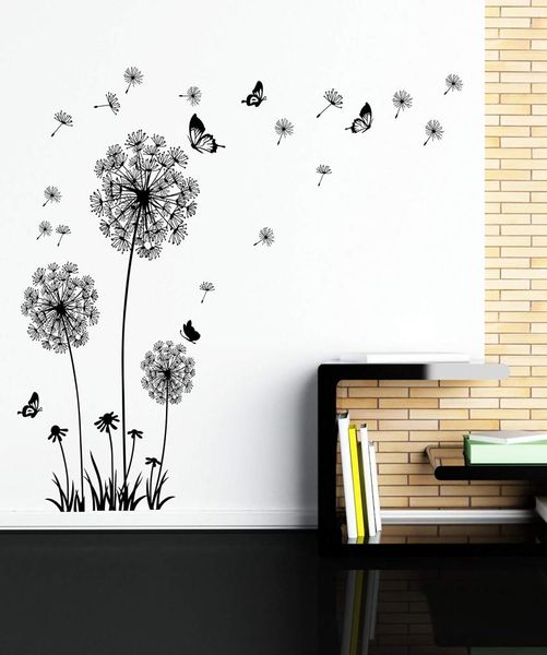 Dandelion decalque da parede adesivos de parede dandelion arte decoração vinil grande casca e vara removível mural by5179441