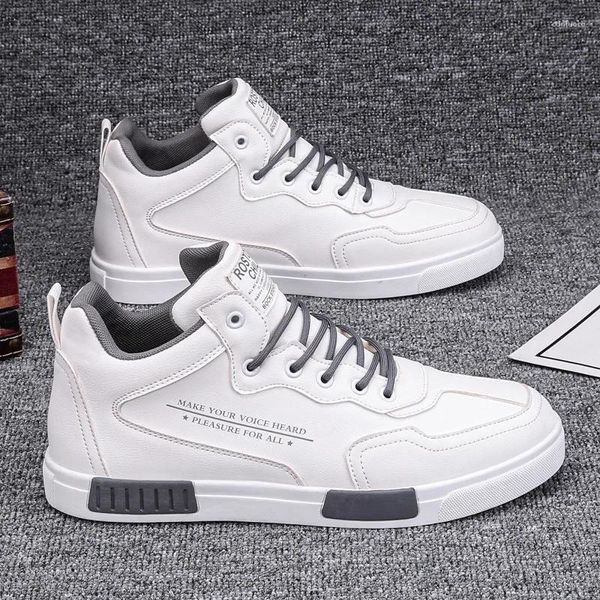 Scarpe casual 2024 Moda per uomo Quattro stagioni Sport High Top Uomo Scarpe da corsa Versatili Stivaletti piatti con lacci Zapatos