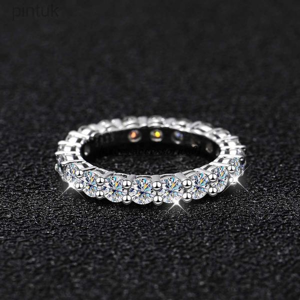 Anéis Anéis COSYA Completa Moissanite Row Anéis Mulheres Prata Esterlina Ouro Branco Anéis de Diamante Eternidade Casamento Jóias Finas ldd240311