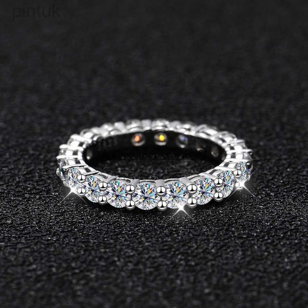 Ringe Ringe COSYA Voller Moissanit Reihenringe Damen Sterlingsilber Weißgold Diamantringe Ewigkeit Hochzeit Feiner Schmuck ldd240311