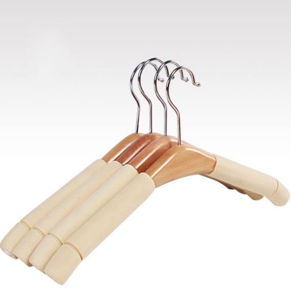 Cabide de madeira para roupas, esponja antiderrapante, cabides de pano acolchoados para casacos, camisas, suporte de rack de pano 8395436