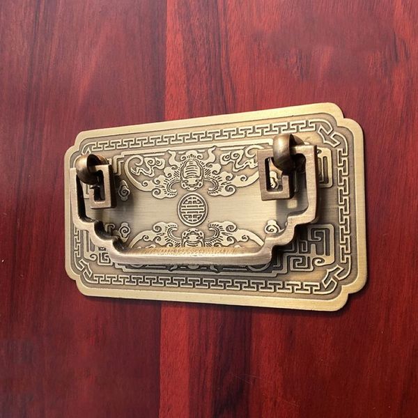 Cinese antico semplice maniglia del cassetto mobili maniglia della porta hardware Classico guardaroba armadio scarpiera cono vintage pull243d