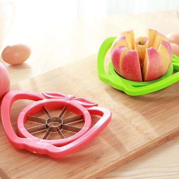 Gadget da cucina Affettatrice per mele in acciaio inossidabile Taglierina facile per tagliare frutta Coltello per mela Pera Frutta Verdura Strumenti DBC