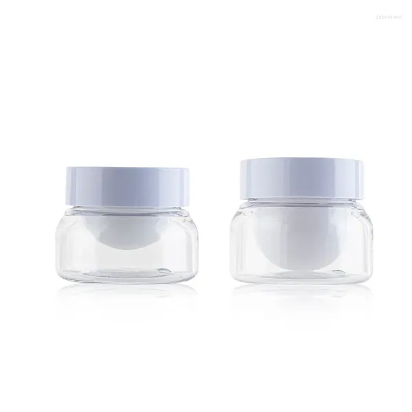 Frascos de armazenamento YUXI CLEAR HORSE OIL BOTTLE PLASTIC EYE CREAM BOX 30G50G