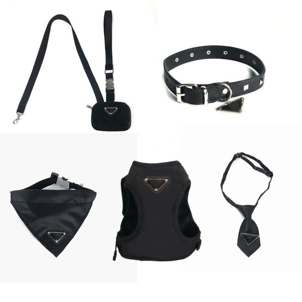 Designer-Hundehalsband-Leinen-Set, PU-Leder-Hundehalsbänder, weiches Air-Mesh, verstellbare Haustiergeschirre, Haustierband für kleine, mittelgroße Hunde C339V