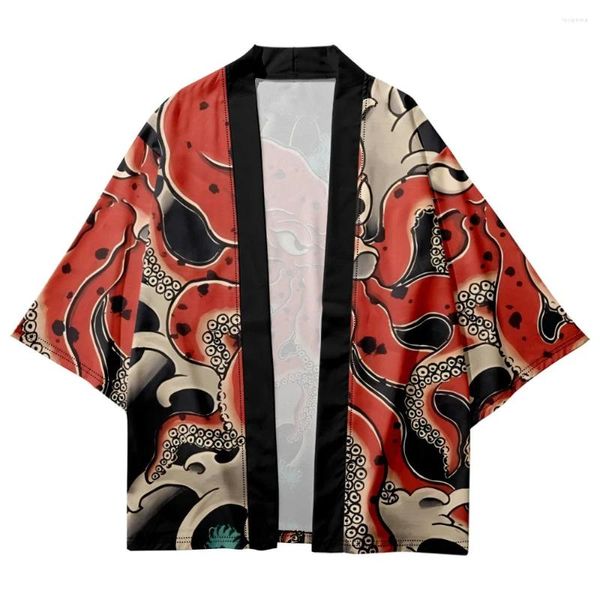 Ethnische Kleidung Strickjacke Frauen Männer Harajuku Haori Kimono Cosplay Top Shirts Yukata Robe Druck 6XL 5XL 4XL Lose Japanische Streetwear