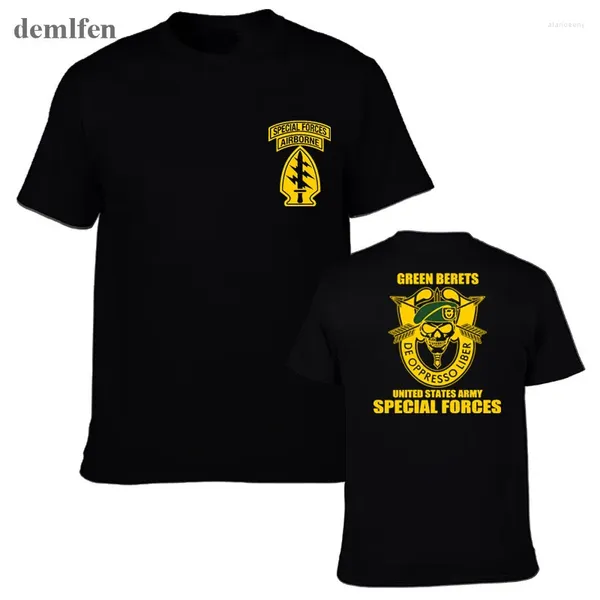 Camiseta masculina, camiseta militar do grupo das forças especiais, camiseta de algodão, manga curta, novidade, camisetas engraçadas