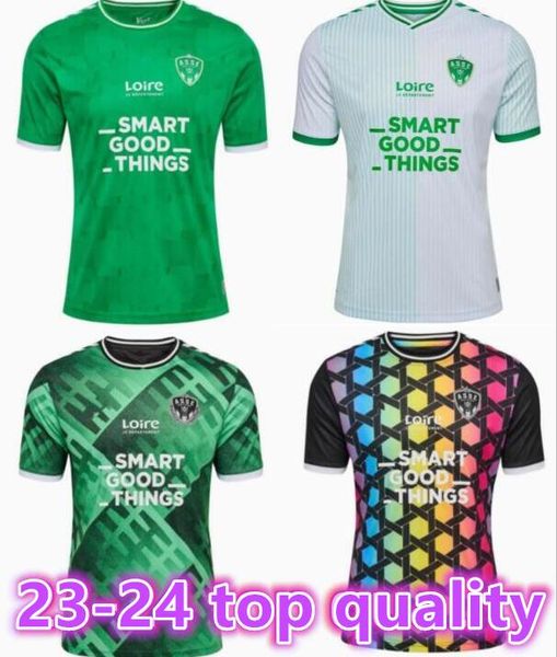 23/24 AS Saint Etienne Third Soccer Jerseys Home Away ASSE Youssouf Maillots De Foot Shirt KHAZRI BOUDEBOUZ AHOLOU Torwart-Fußballtrikot uniforms8899