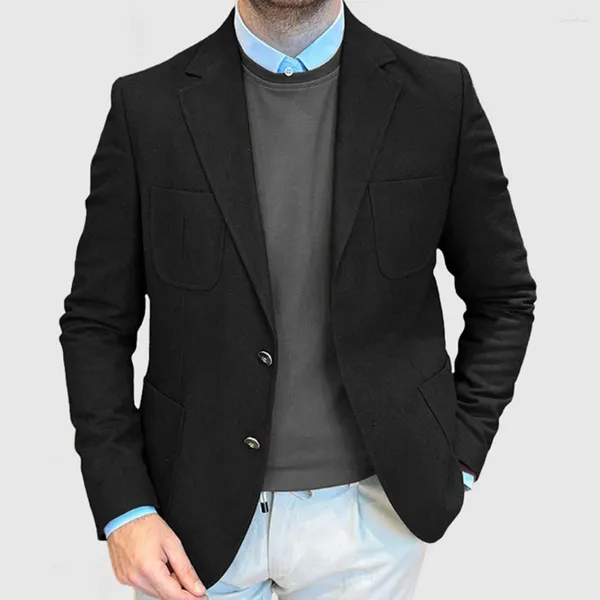 Abiti da uomo Moda casual Abito elegante per uomo Giacca intelligente Tinta unita Business Esterno Autunno e inverno Top da uomo