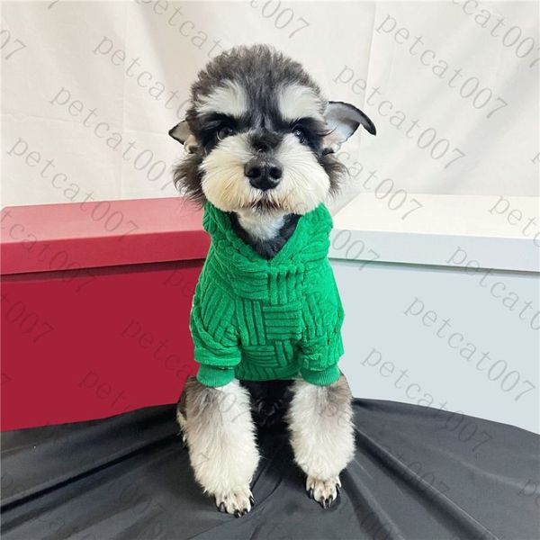 Grüne Pullover Haustierhundbekleidung Designer Haustiere Sweatshirt Hoodie Tops lässig Teddy Dogs Pullover Kleidung252c