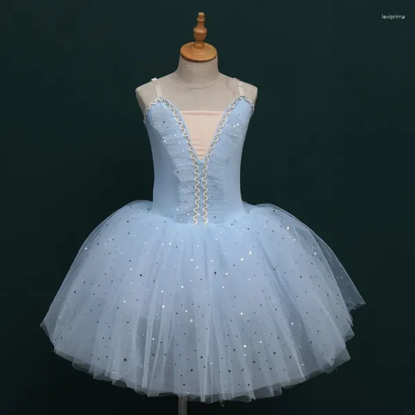 Palco desgaste meninas ballet dança vestidos lantejoulas saias desempenho traje ginástica roupas 3color collant mulher