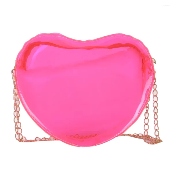 Abendtaschen Mädchen Umhängetasche Liebe Herzförmige transparente Schulter Frauen Kosmetiktasche Mode Satchel Damen Casual