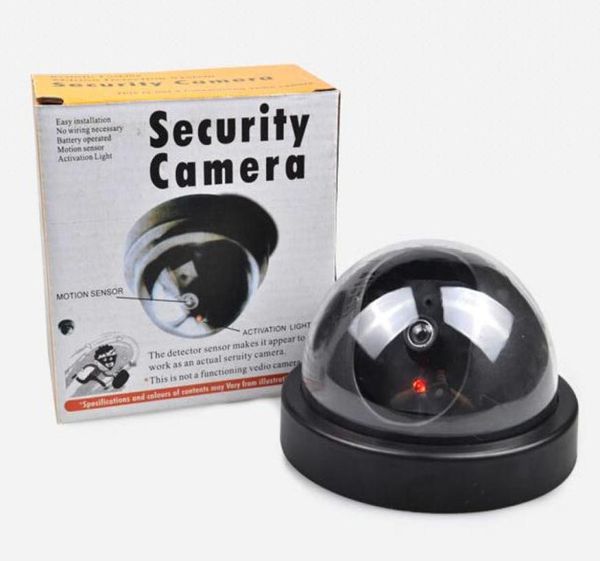 Telecamera CCTV di sicurezza interna fittizia CAM di sorveglianza a cupola finta lampeggiante per telecamera per ufficio domestico LED4668615