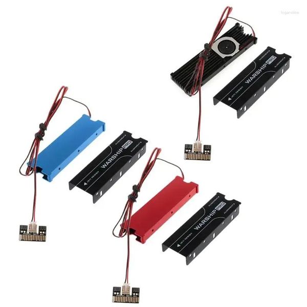 Ventiladores resfriamento computador para m.2 nvme ssd dissipador de calor 2280 folha de metal térmica com ventilador de resfriamento entrega computadores rede comp otmud