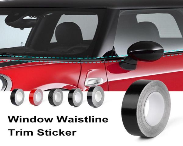 Finestra di automobile Trim Pellicola Del Vinile Porta Giro Vita Adesivo FAI DA TE Decorazione Linea Nera Per Mini Cooper R53 R55 R56 R60 R61 F54 F55 F56 F604174610