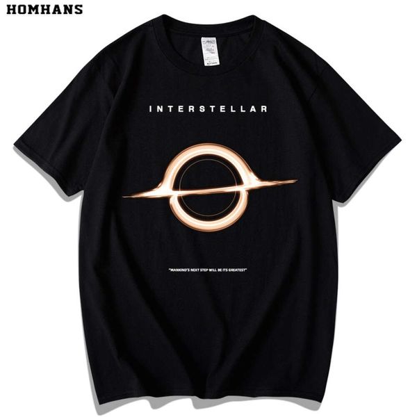 Herren T-Shirts Hoodie Red Korean Interstellar Star Trek Pure Cotton Kurzärmelen-Weltraum-Science-Fiction-Film Schwarzes Loch T-Shirt Sommer