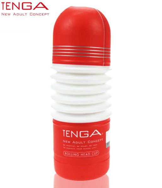 Tenga Rolling Head Erkek Mastürbator Kupası Standart Baskı Silikon Kedi Simüle Vajina Seks Ürünleri Erkekler Seks Oyuncakları TOC103 Q1707421422