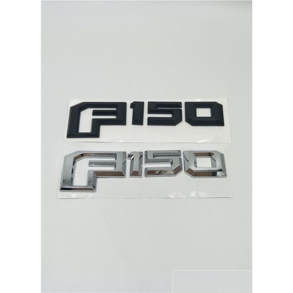 Adesivos de carro para F150 F-150 Tampa da porta traseira Emblema Preto / Sier Logotipo Placa de identificação8432891 Entrega direta Automóveis Motocicletas E Othjo