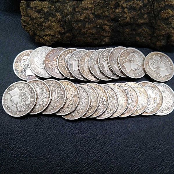 Copiar Moeda 25pcs EUA 1892-1916 Conjunto de Moedas de Barbeiro de Anos Diferentes Decoração de Casa Coin237O