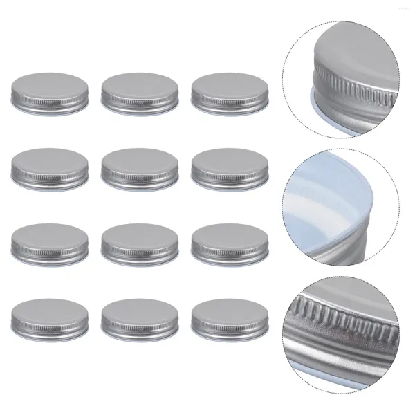 Louça 16 Pcs Mason Jar Tampas De Vidro Com Ar Apertado Flandres Armazenamento Sólido Tampa De Vedação