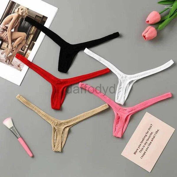 Höschen Damen Damenhöschen Sexy Low Waist Mini Deep V Thong Atmungsaktive One Line Bikini Bottom Thongs Female Panty Frauen Unterwäsche ldd240311