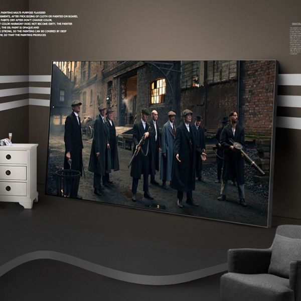 Classico moderno Peaky Blinders Movie Art Poster e stampe su tela Pittura Stampa Wall Art for Living Room Home Decor Cuadros No F211W