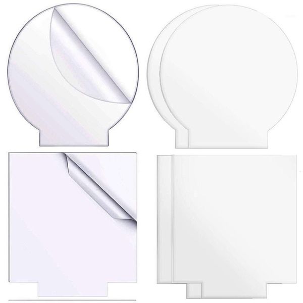 Ferramentas de artesanato 2mm folha acrílica transparente plexiglass com proteção dupla face para sinais de base de luz LED DIY Display 6 pcs2222