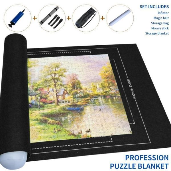 Tappetino puzzle professionale Tappetino in feltro Coperta fino a 1500 2000 3000 pezzi Accessori Puzzle Borsa da viaggio portatile1324t