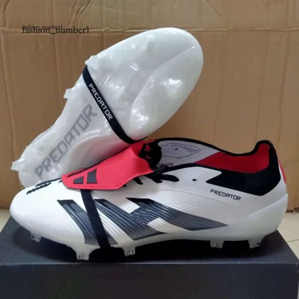 Scarpe da calcio Predator Borsa regalo Scarpe da calcio PREDATOR Precision + Elite Tongue FG BOOTS Puntali in metallo Tacchetti da calcio Uomo SENZA LACE Scarpe da calcio in morbida pelle 879