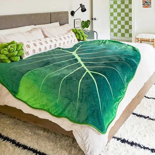 Cobertores 150x200cm super macio gigante folha cobertor cama sofá gloriosum planta cobertor decoração de casa lança toalha quente cobertor presente de natal