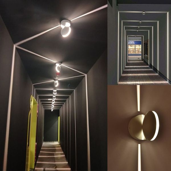 Corredor led janela peitoril da porta quadro lâmpada luzes de ponto parede el ktv barra corredor lâmpadas led parede 360 graus linha ray janela lamps262r