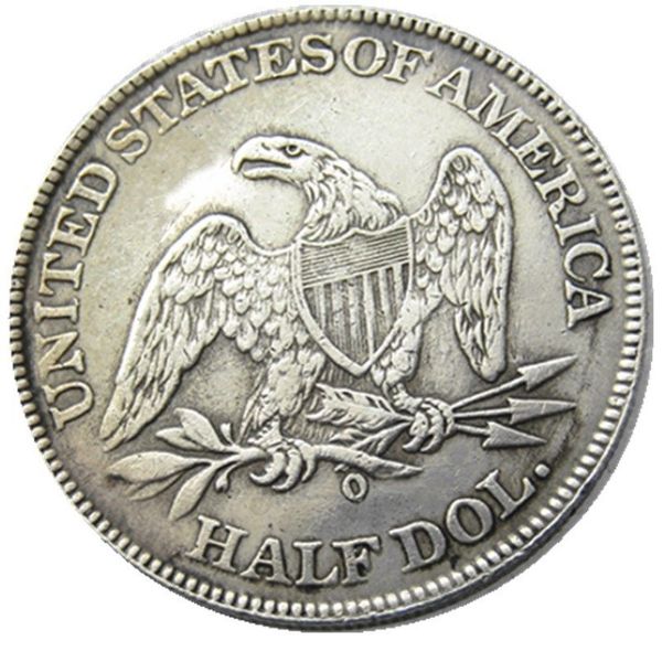Set completo americano di 1839-1861O 21 pezzi Liberty seduto mezzo dollaro mestiere argento placcato monete copia ornamenti in ottone decorazione della casa accesso240i